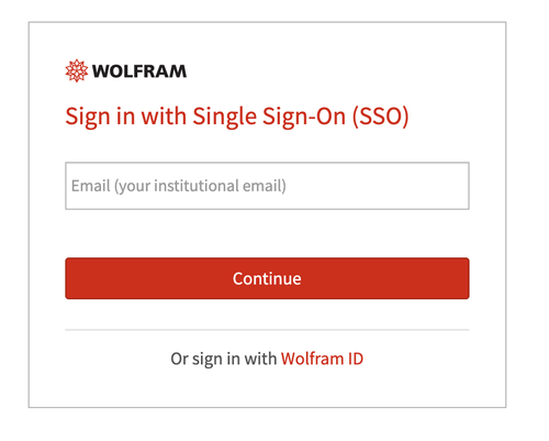 Wolfram SSO Screenshot - credentials