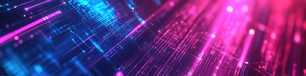 Pink and blue lights on a black background