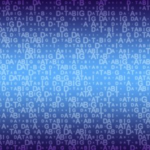 light blue numbers on a gradated blue and black background